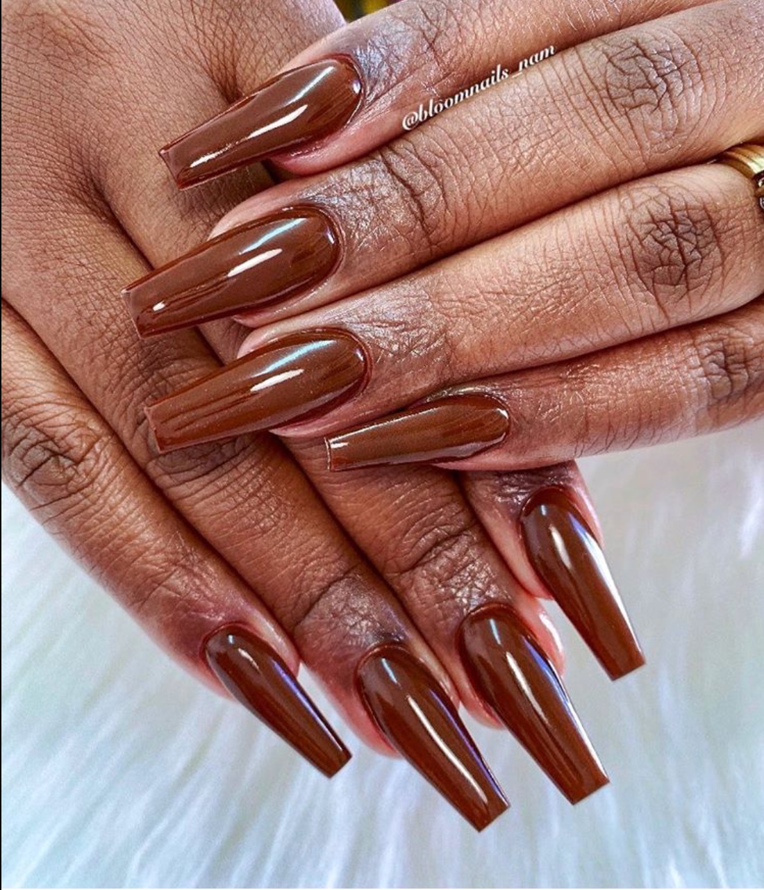 brown nail design