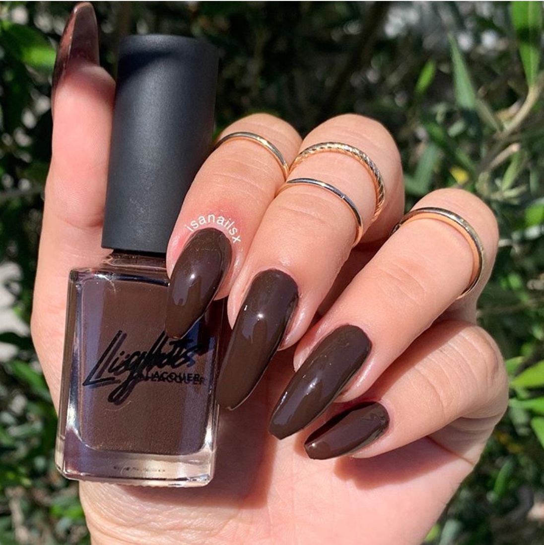 brown nail design