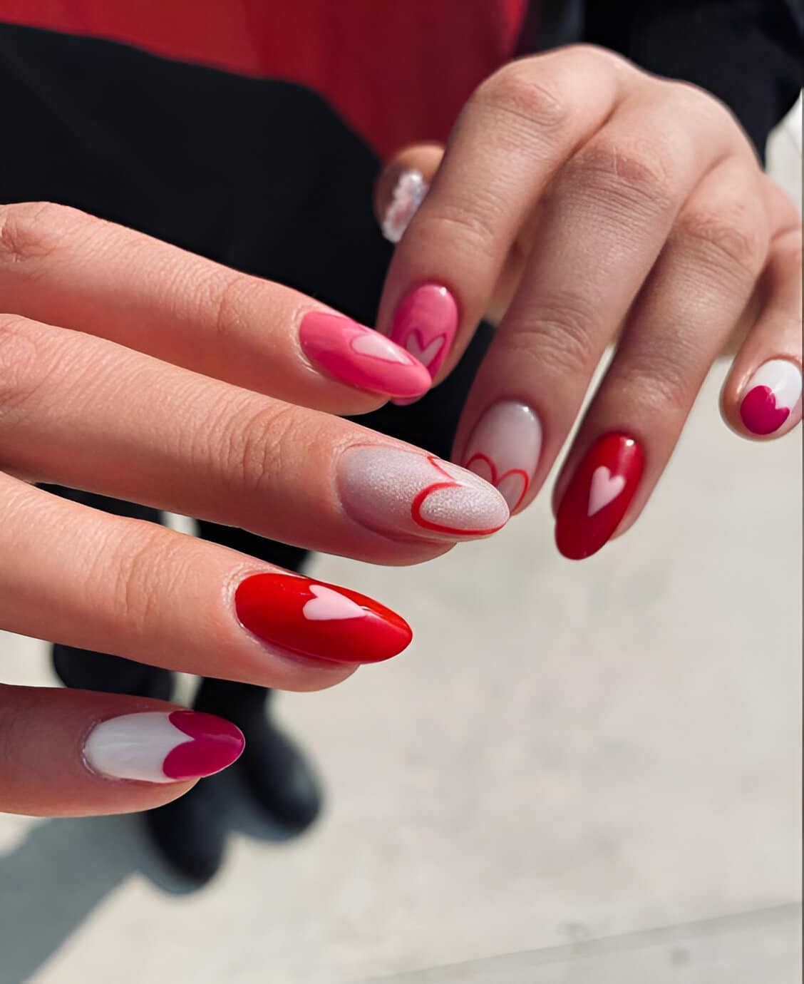 30 Irresistible Red Heart Nails For The Perfect Romantic Date 13