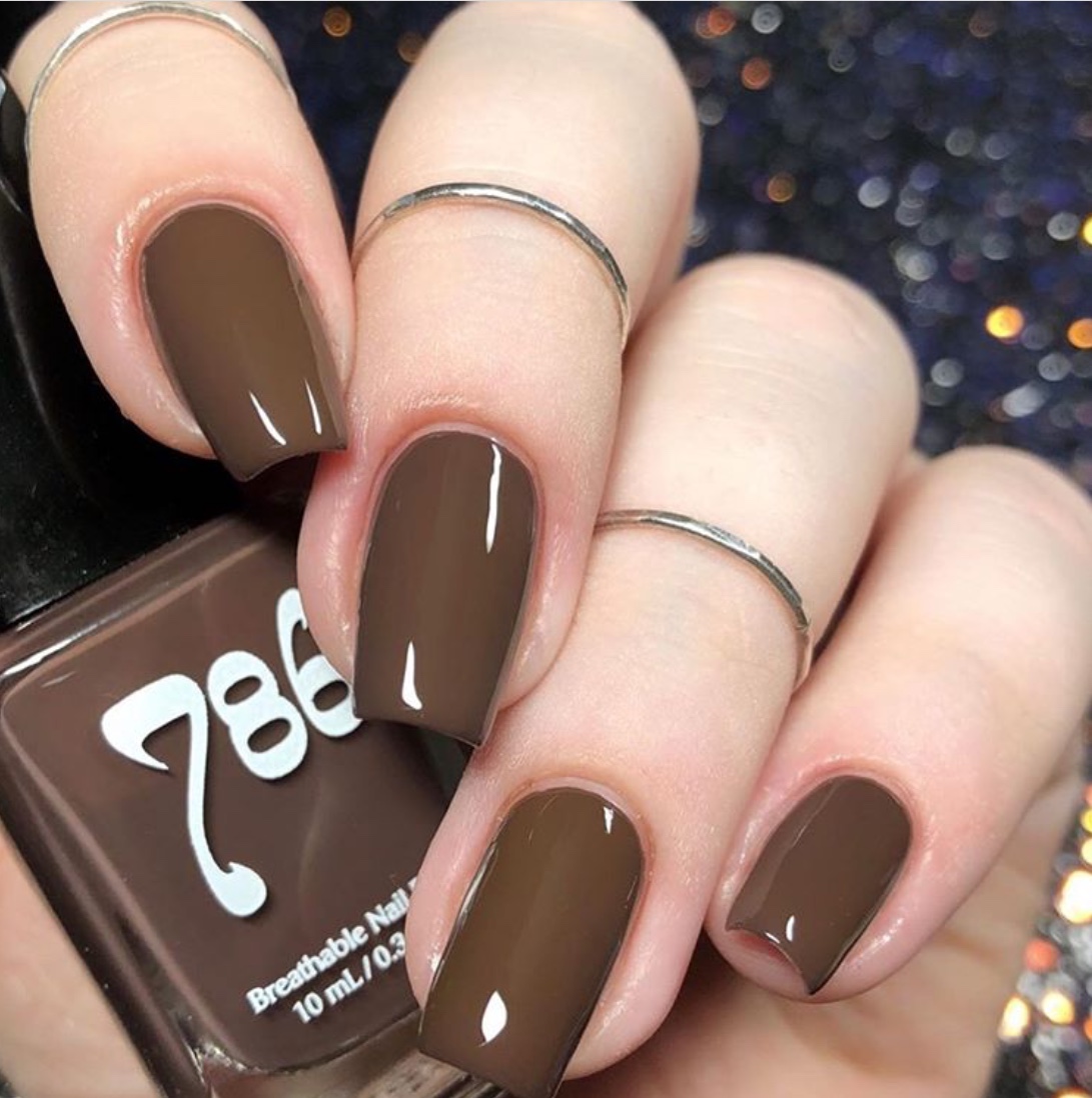 brown nail design