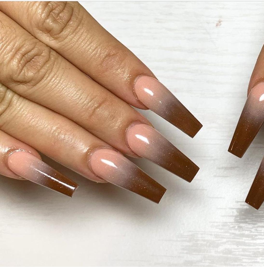 brown nail design