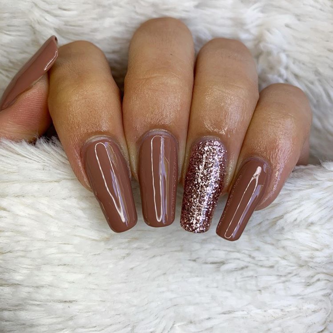 brown nail design