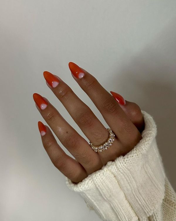 Orange Moon Nails