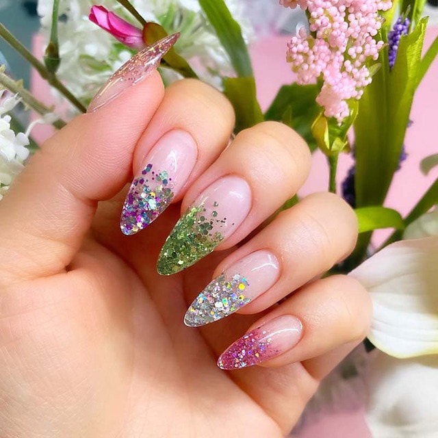 Top 300 những mẫu nail kim tuyến đẹp nhất được yêu thích nhất