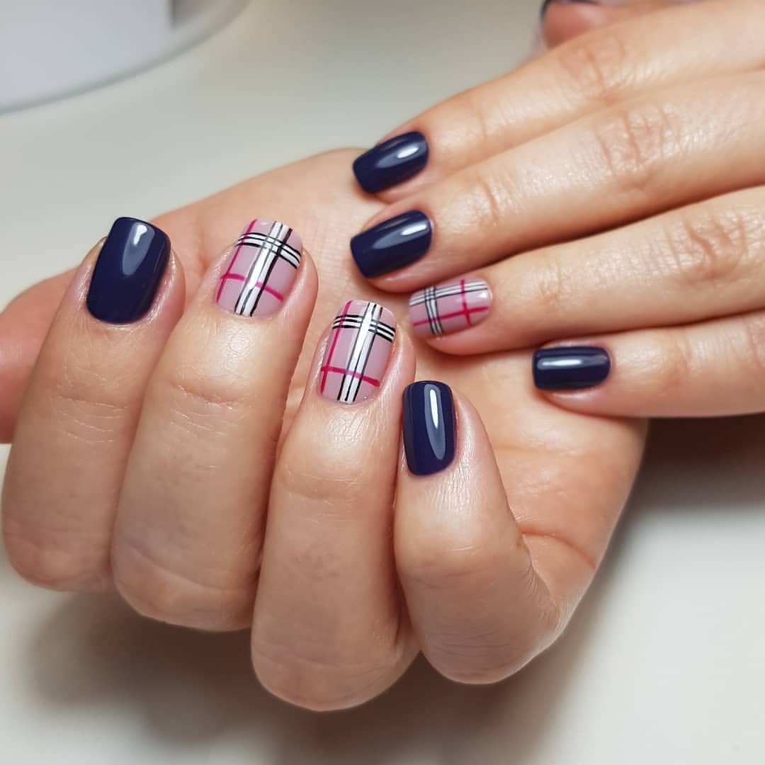 25 Trendy Ideas for Fall Plaid Nails 2024