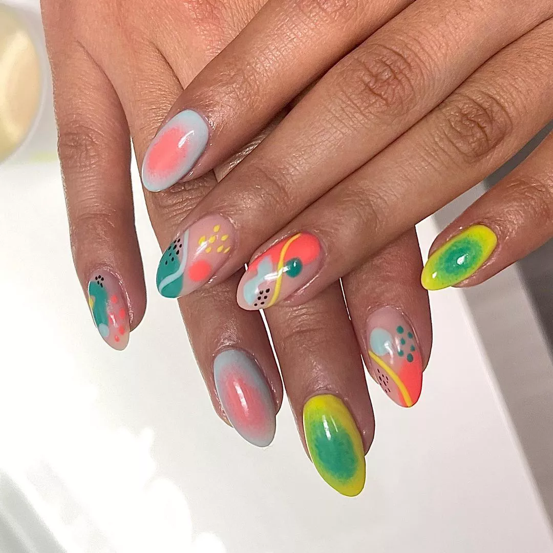 Abstract Aura Nails