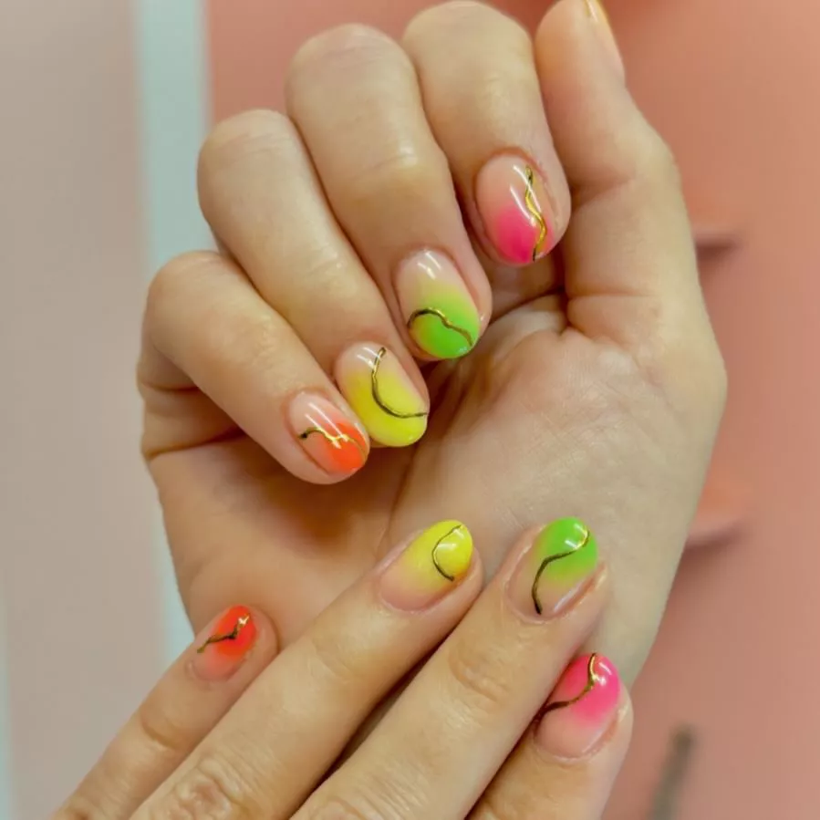 Neon Aura Nails