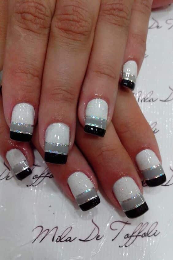 18+ Stunning Silver And Black Nail Designs 2023