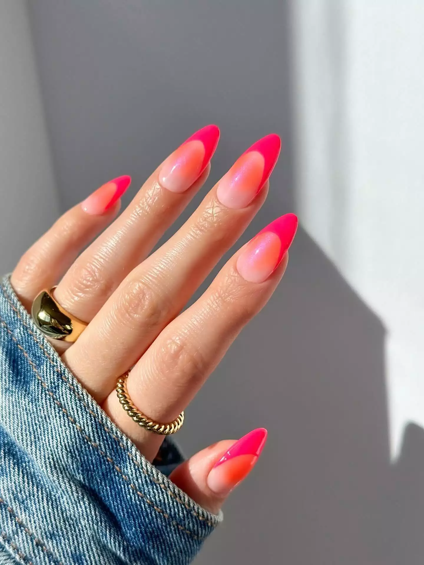 French Tip Aura Nails