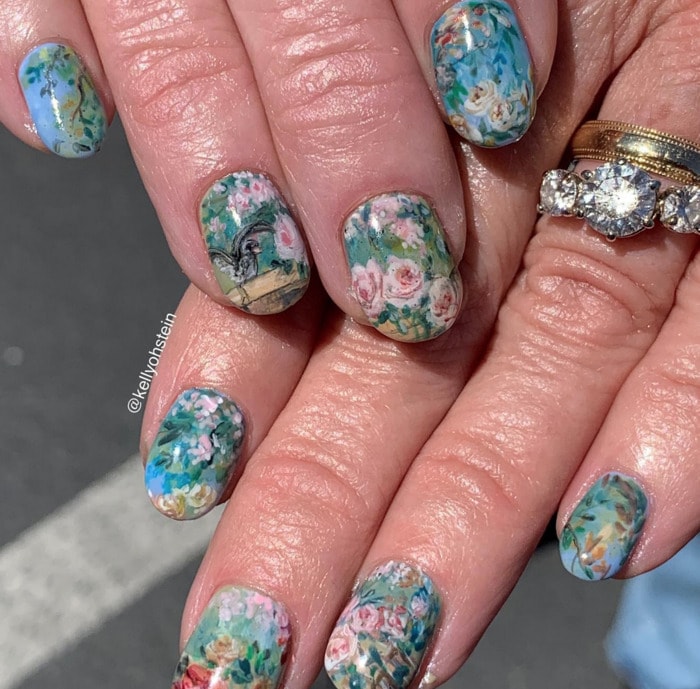 summer nail designs 2023 - vintage florals