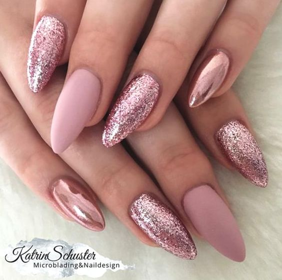 Pink Nails - Elegant Rose Gold