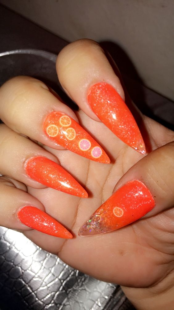 Orange Nails -Orange Soda