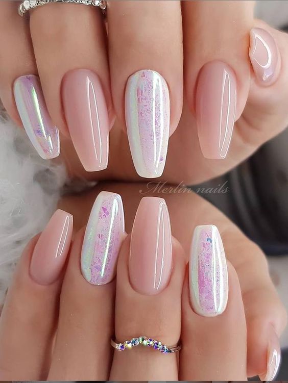 Pink Nails - Glittering Short Pink