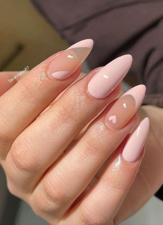 Pink Nails - Pink Hearts