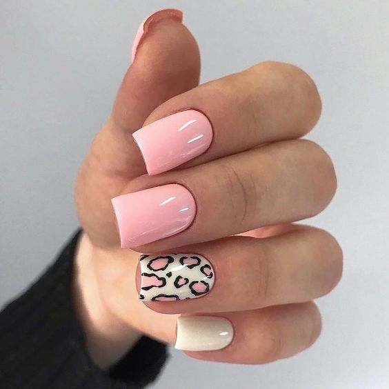 Pink Nails -  Modern pastel color nail designs