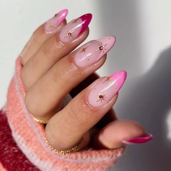 Pink Nails -  Hot Pink  Barbiecore  Fingertips