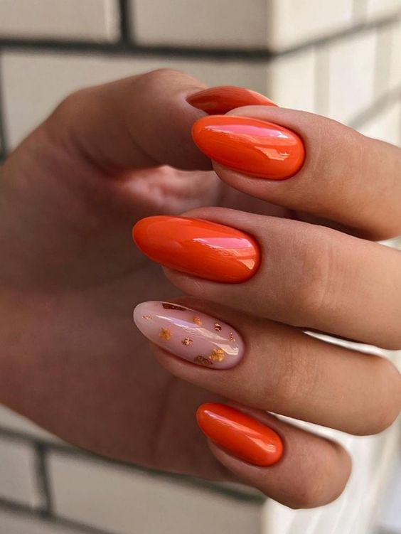 Orange Nails -  Gorgeous Burnt Orange Nails