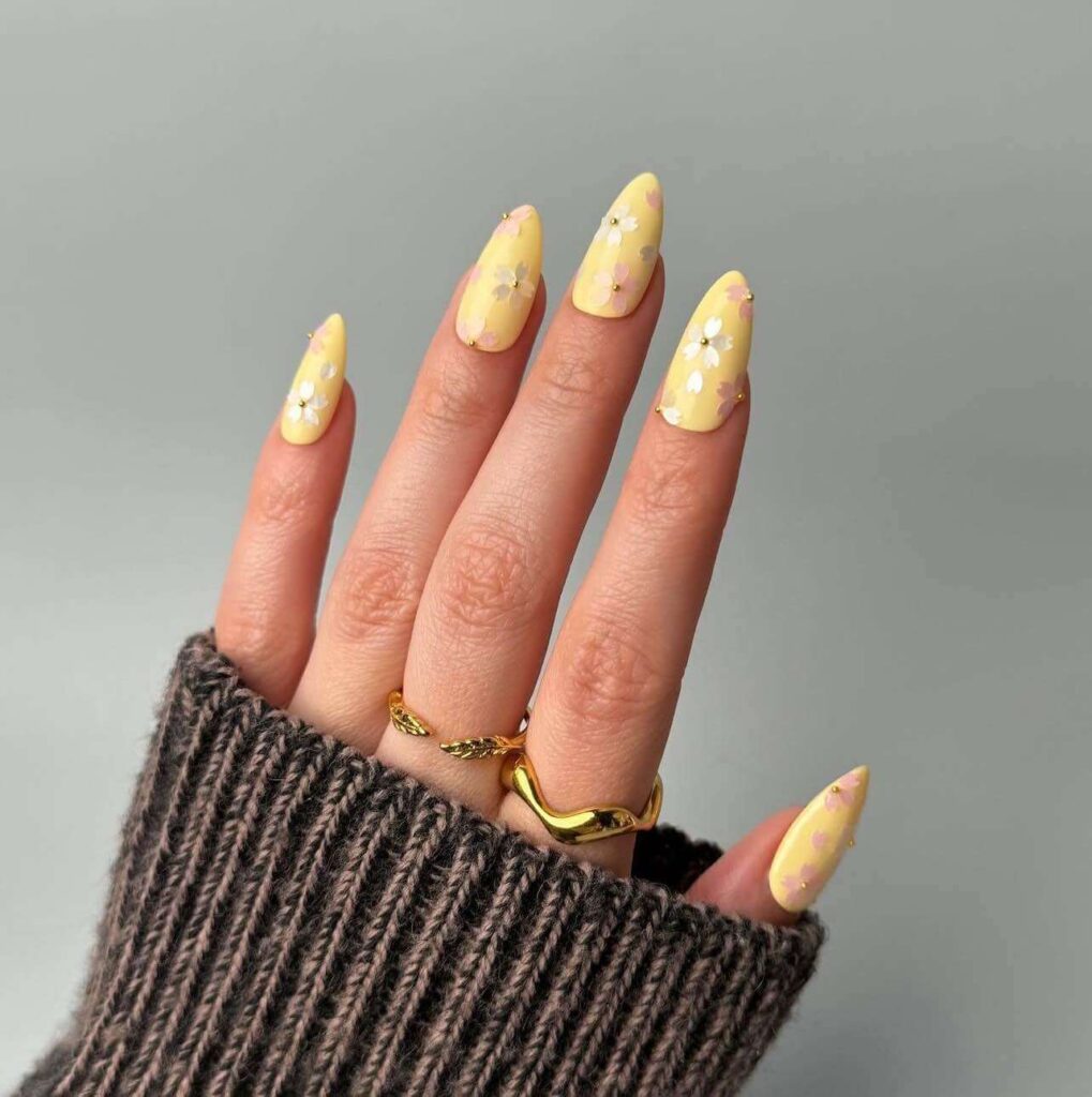 butter yellow nails