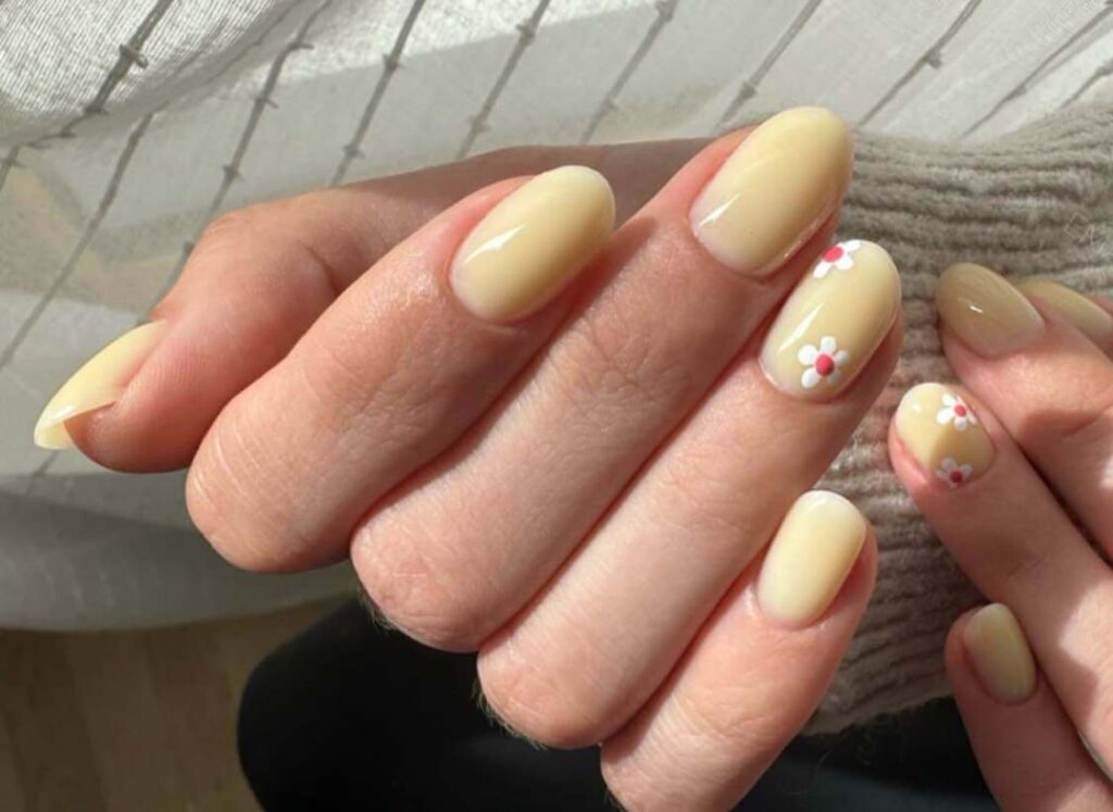 butter yellow nails