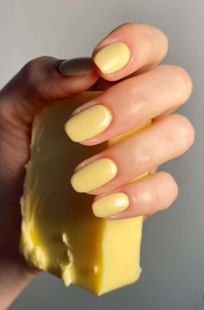 butter yellow nails