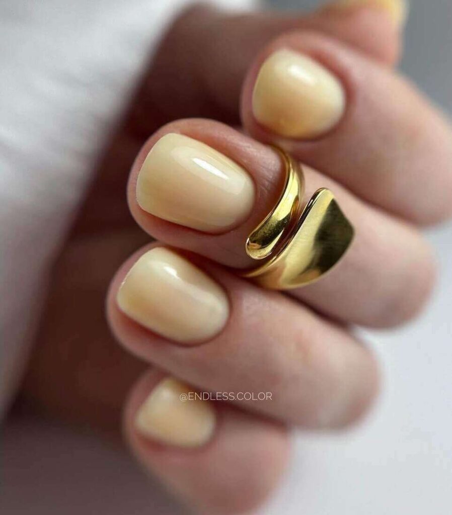 butter yellow nails