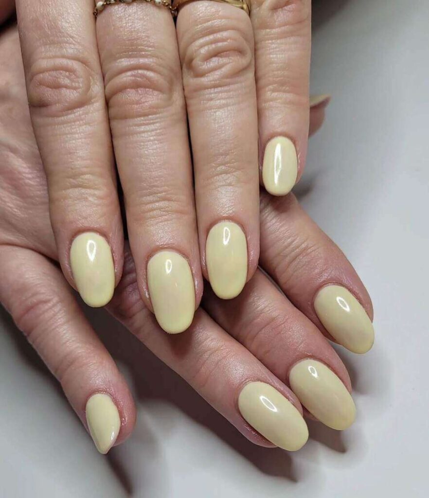 butter yellow nails