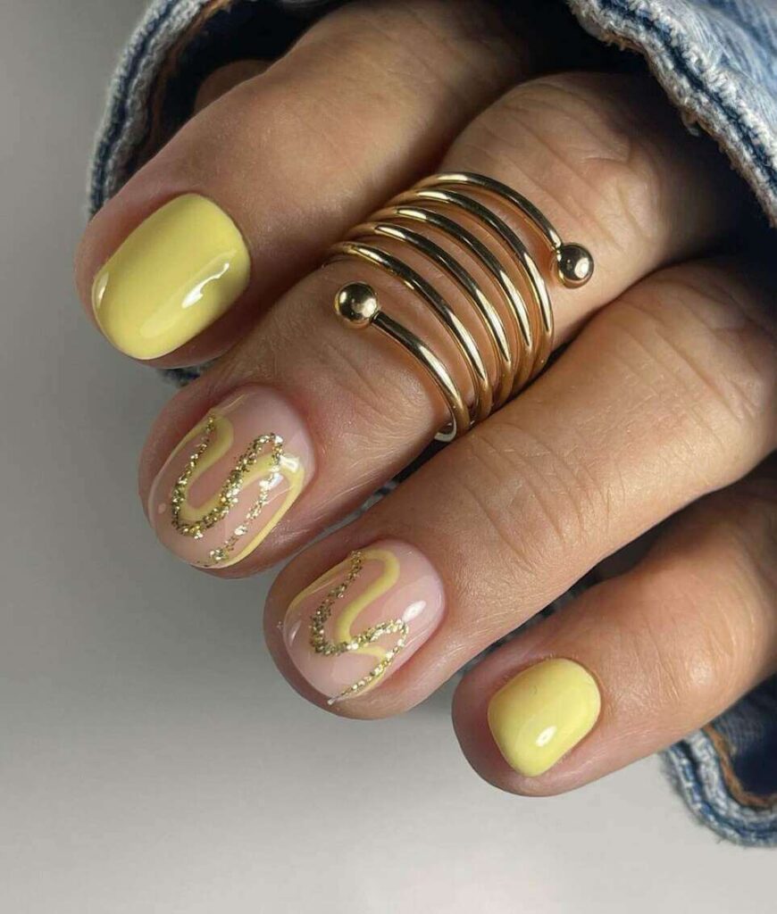 butter yellow nails