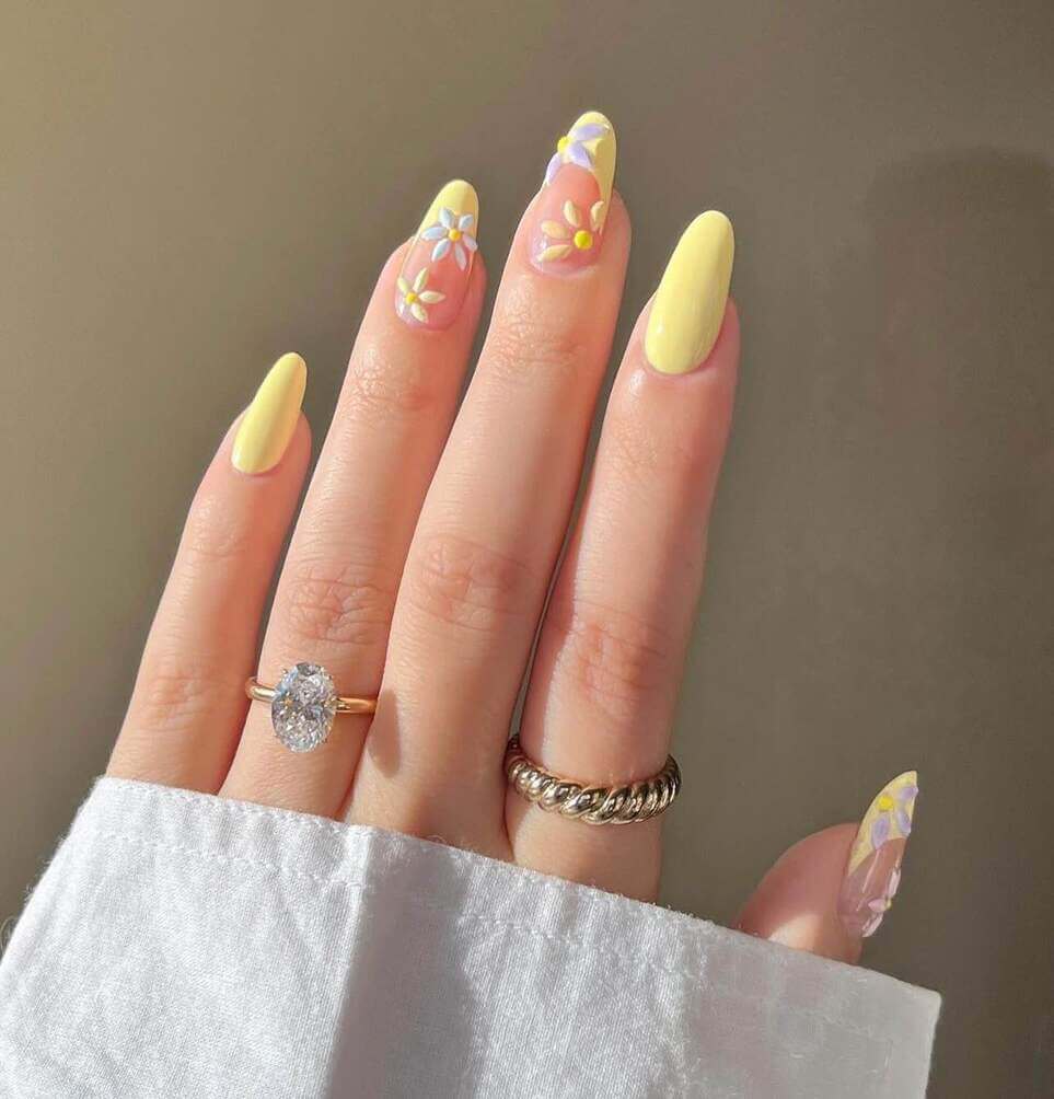 butter yellow nails