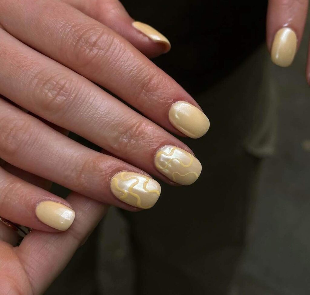 butter yellow nails