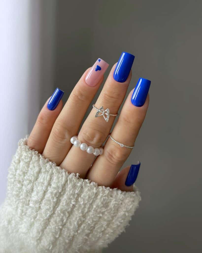 Cute Royal Blue Nail Designs