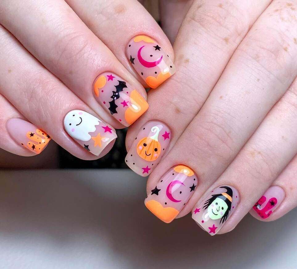 square halloween nail designs