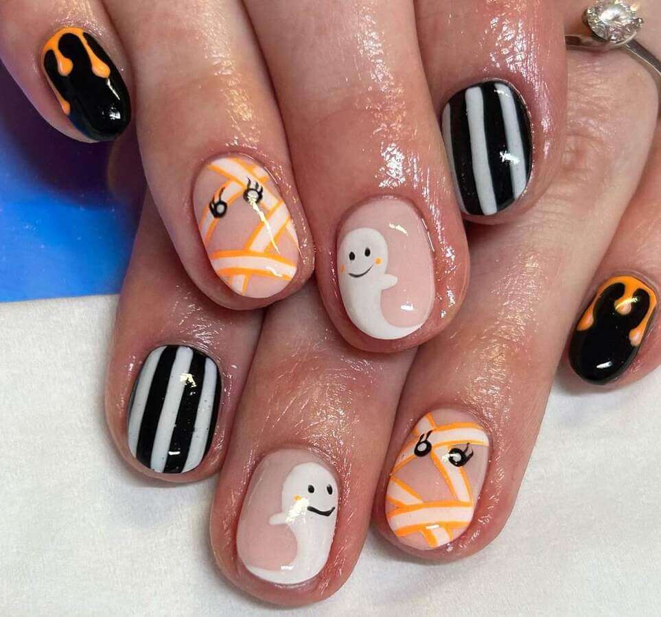 short halloween nail designs