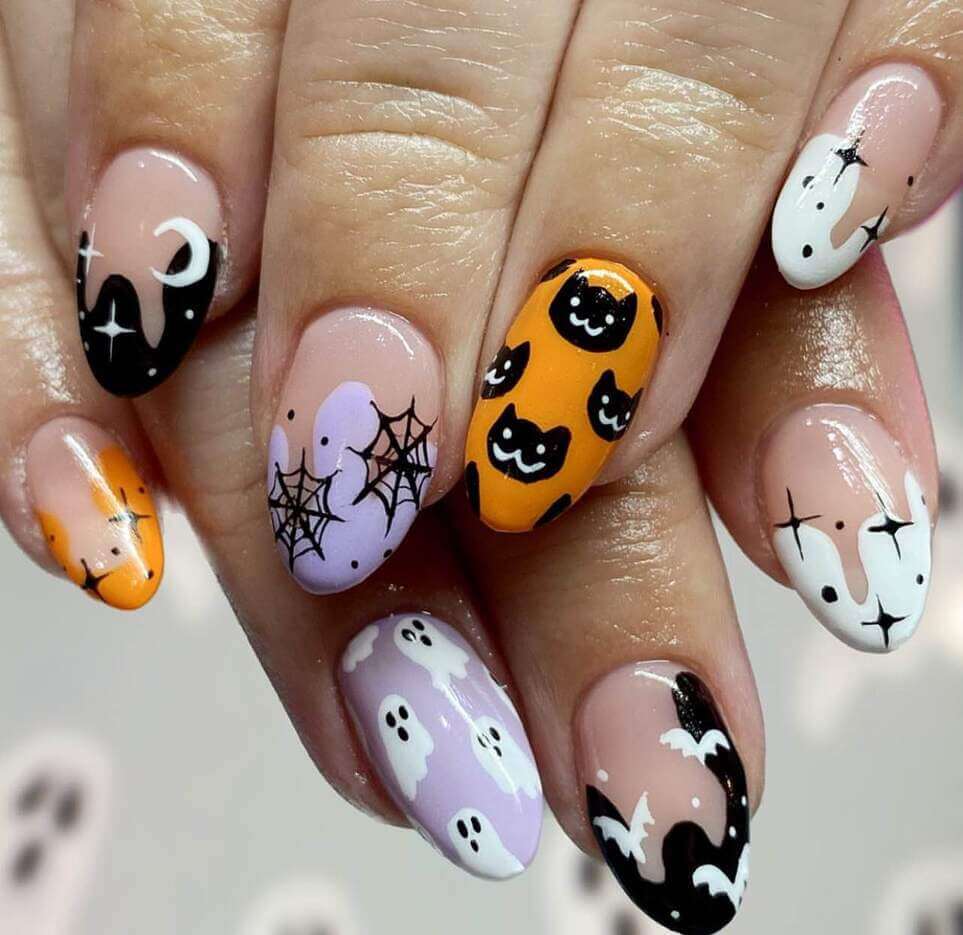 cute halloween nails