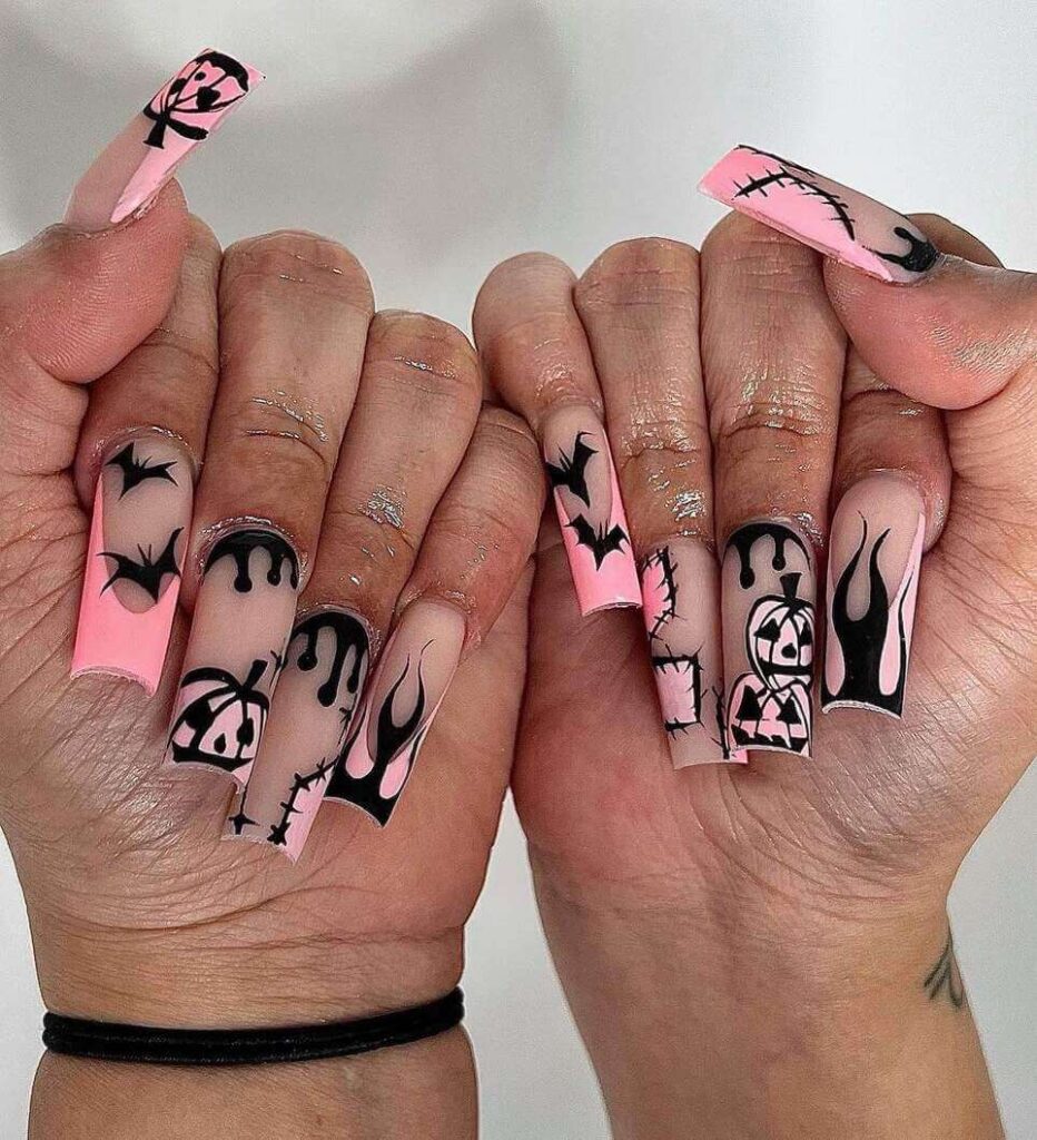 long halloween nail ideas