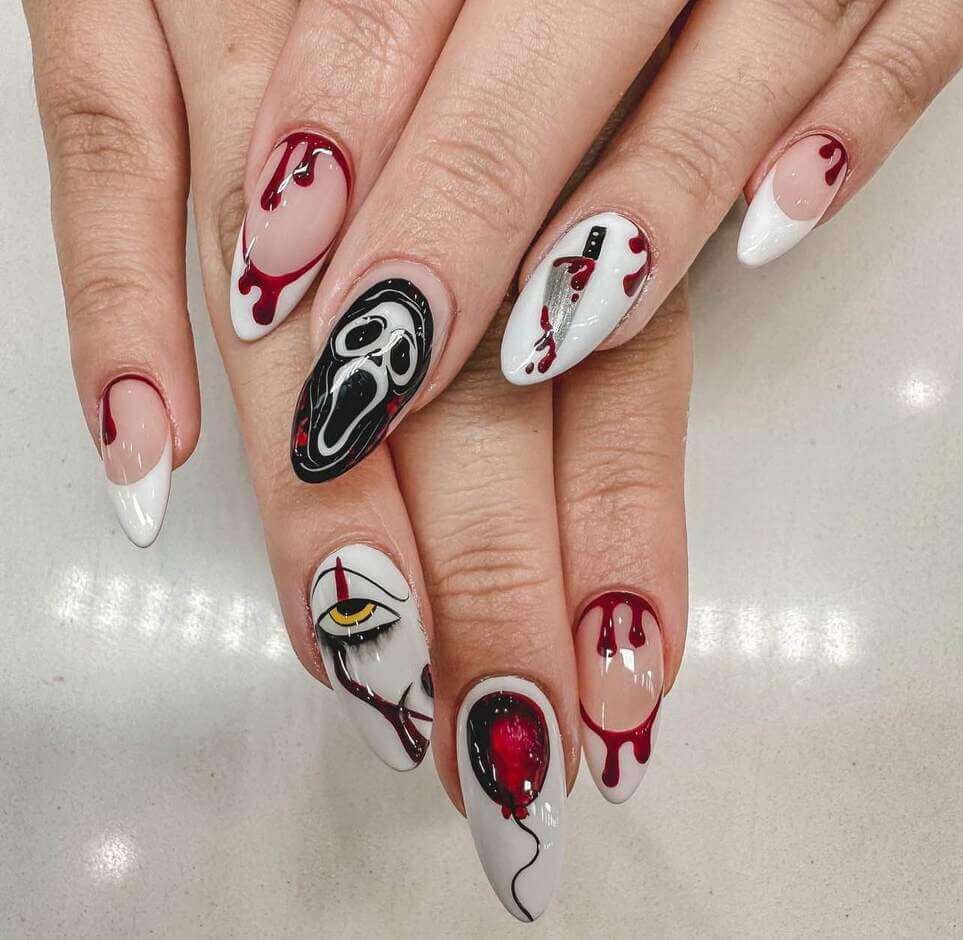 scary halloween nails