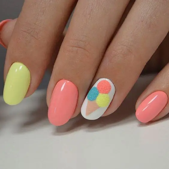 Pastel colors Easter nail Polish for Short Nails