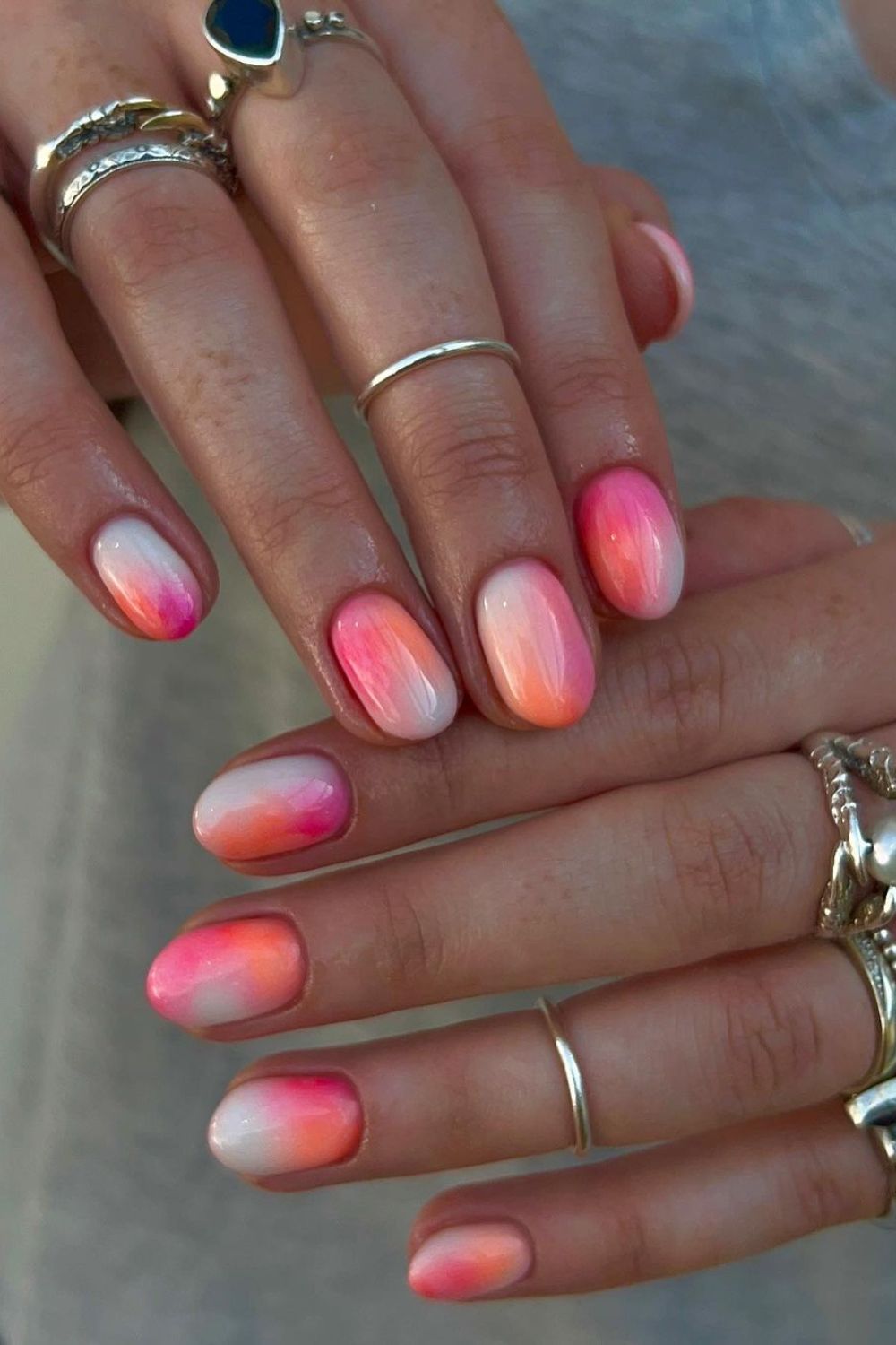 Gorgeous pink nails - White BIAB & Extreme Shine Topcoat.