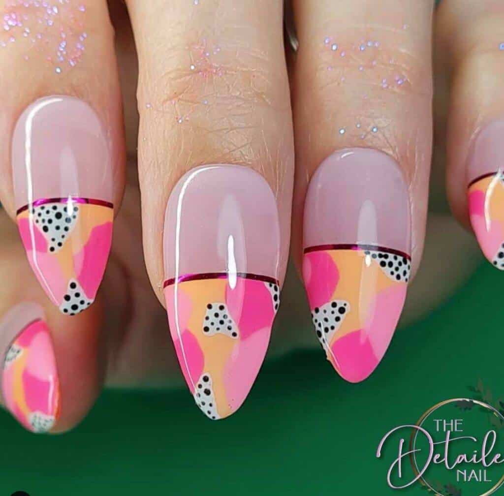 Printed Frech Manicure