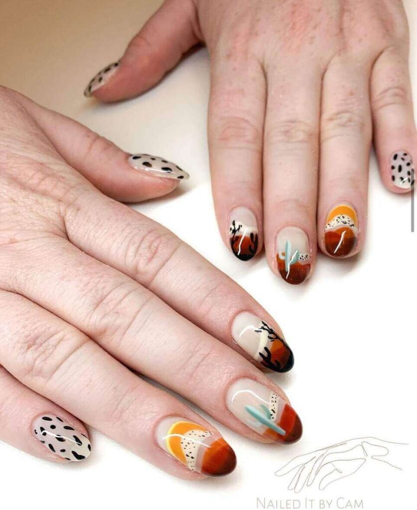 aztec western nail designs