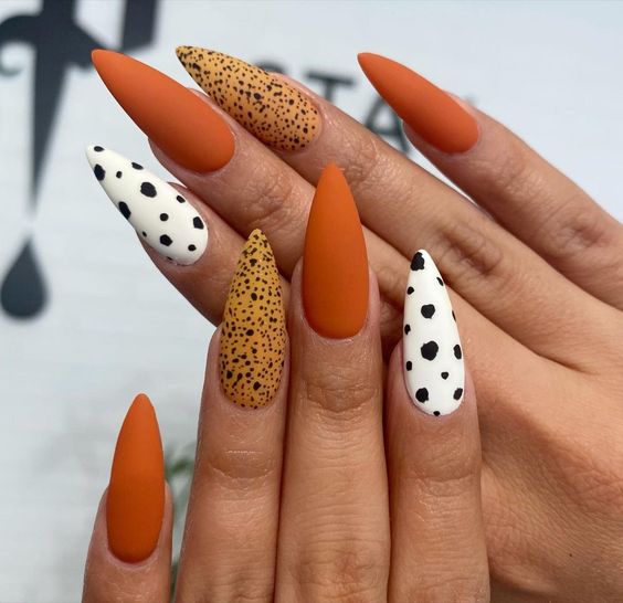 Orange Nails -  Stunning Burnt Orange Nails