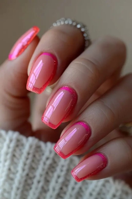 barbiecore pink nails