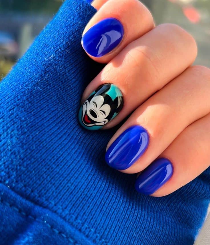 blue happy mickey