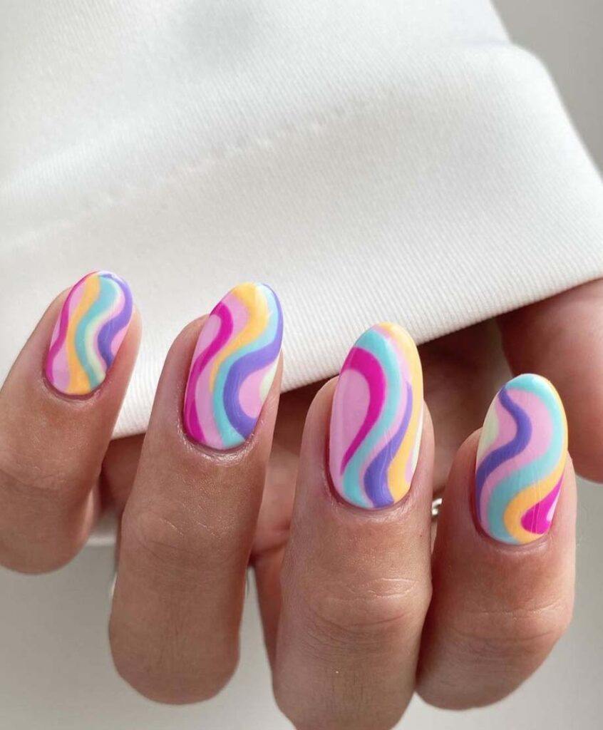 Candy Swirl Nails