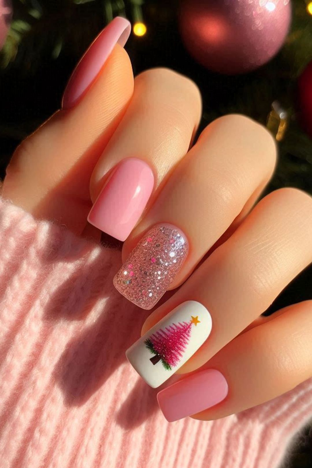 This Christmas, pink is making a splash as a standout fashion trend, and your nails are no exception!  Embrace the holiday spirit with one of these 21 stylish pink Christmas nail designs.  Gold, white, cute, short, simple, red, girly, silver, easy, classy, snowflake, bow, long, subtle, santa hat, and white, and red, glitter, and gold, and white glitter, and green, almond, and silver, and blue.