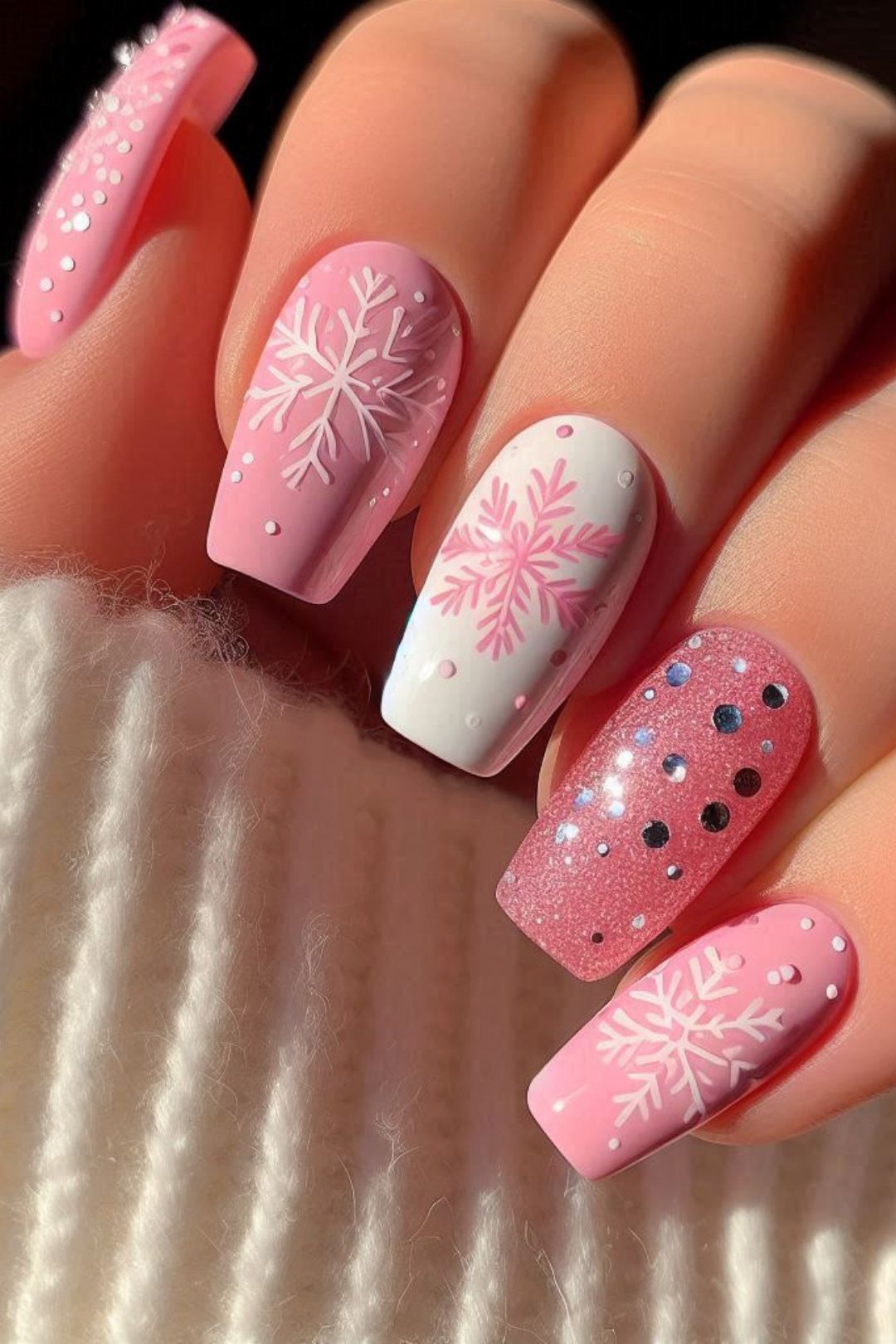 This Christmas, pink is making a splash as a standout fashion trend, and your nails are no exception!  Embrace the holiday spirit with one of these 21 stylish pink Christmas nail designs.  Gold, white, cute, short, simple, red, girly, silver, easy, classy, snowflake, bow, long, subtle, santa hat, and white, and red, glitter, and gold, and white glitter, and green, almond, and silver, and blue.