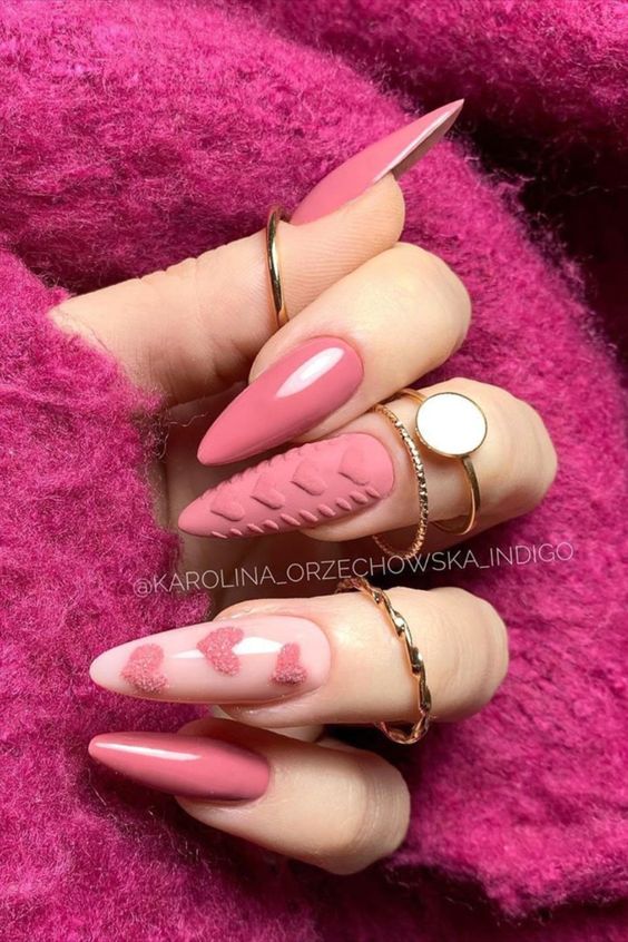 Pink Nails - Valentines Nail