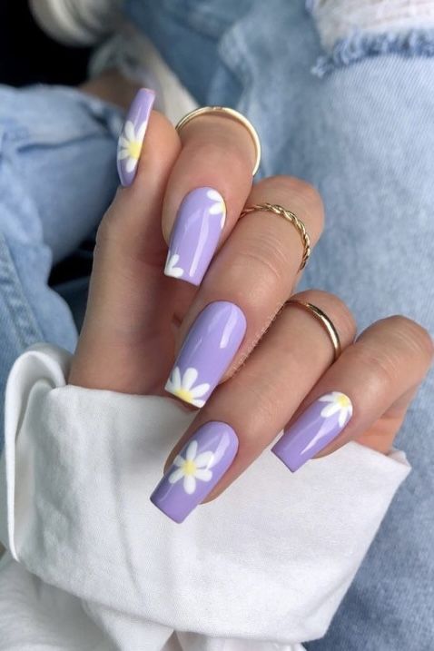 spring floral nails