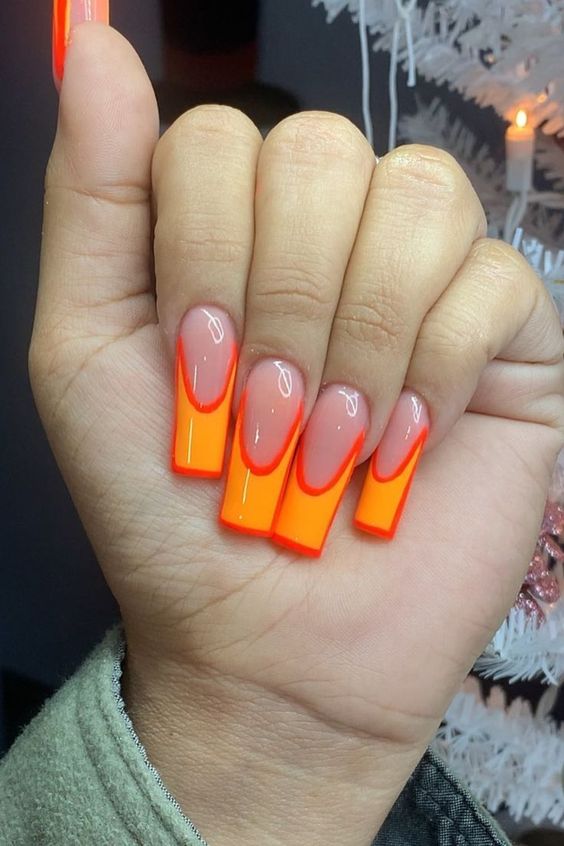 Orange Nails - Elegant Orange Nail