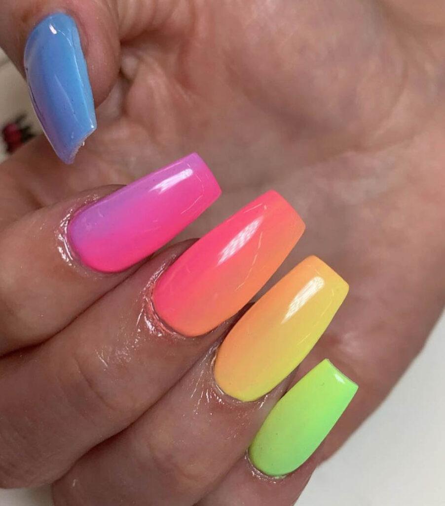 rainbow nails