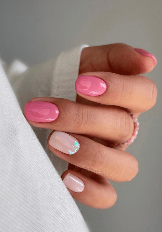 pink summer nails